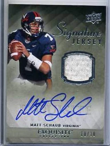 2010 Upper Deck Exquisite Matt Schaub Autograph Jersey 10/10 (Box DP) - Image 1 of 1