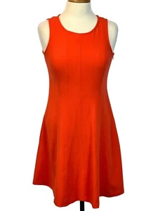 Ann Taylor Loft Women's Orange A-Line Side Zip Knee Length Dress Size 6 - Picture 1 of 21