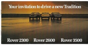 Rover 2300, 2600 & 3500 SD1 1977-1978 UK Market Launch Small Format Brochure - Picture 1 of 2