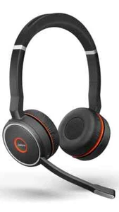 Jabra Evolve 75 Headset, Wireless Bluetooth, MIC DOES NOT WORK, SOME EARPAD WEAR - Picture 1 of 23