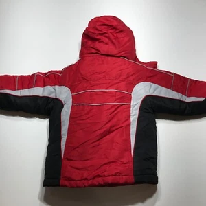 Faded Glory Winter Jacket Toddler Boys Sz 3T Red Heavy Hooded w/ Zip Out Lining - Picture 1 of 12