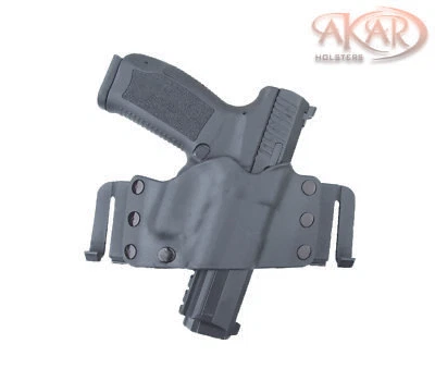 Akar | Scorpion OWB Kydex Gun Holster W/Quick Belt Clips Fits CZ 75 P-07 - Image 1 of 4
