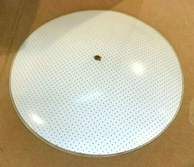 VINTAGE 12" ROUND Glass CEILING Light WHITE DOTS SHADE Replacement NEW 81804 - Image 1 of 4