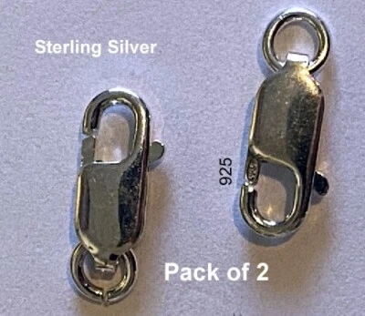 2 pcs of Lobster/Parrot Clasp 12mm Sterling Silver 925  - image 1 of 2