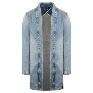 Puma x XO Long Sleeve Bleached Mens Denim Kimono - Picture 1 of 4