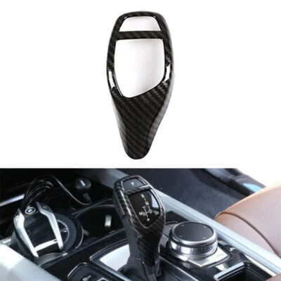 Tampa de guarnição de botão de mudança de carro estilo fibra de carbono para BMW F30 F34 F35 2013-2018 - Imagem 1 de 4