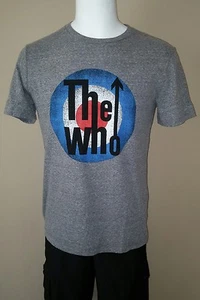 THE WHO CHARCOAL HEATHER GREY RED WHITE BLUE MUSIC SMALL SM MENS TEE T SHIRT NEW - Picture 1 of 2