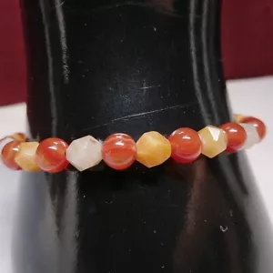 Artisan Made Mixed Gemstone Gold Tone Adjustable Bracelet - Picture 1 of 5