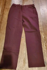 NWT Ladies Maroon Casual Pants Size 12 - Picture 1 of 3