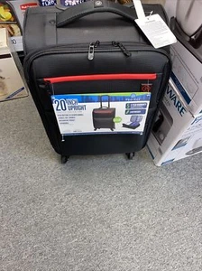 Protege Trulite 20" Lightweight Carry On Luggage Black, 23" x 9" x 14.25" 4.7lbs - Picture 1 of 2