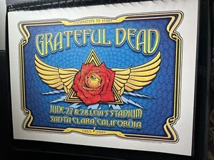Fare thee well Santa Clara #585/1000 Dave Hunter poster - Picture 1 of 7