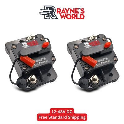 2 PACK 30A-300A Amp Waterproof Circuit Breaker Auto/Marine/Solar 12-48V DC - Image 1 of 4