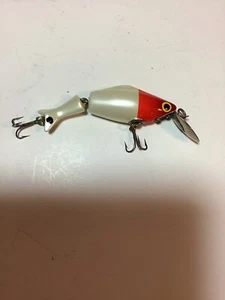 Vintage Wood’s Spot Tail Jointed Minnow, Red & White - Picture 1 of 5