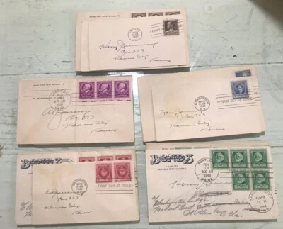 TurtlesTradingPost- 1940 Famous Americans #859-893  FDC Set Minus 2 - 33 Covers! - Image 1 of 4