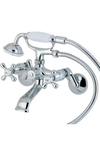 Kingston Brass KS266 Vintage Wall Mounted Clawfoot Tub Filler - Chrome U - Picture 1 of 2