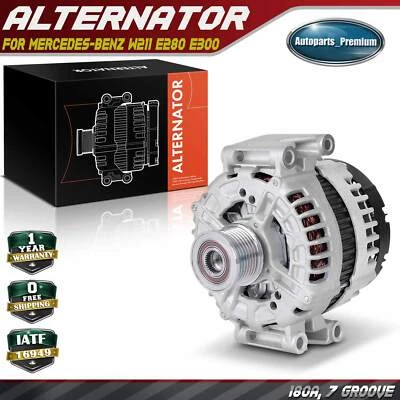 Alternador para Mercedes-Benz W211 E280 E300 180A 12V CW Polea embrague 7 ranuras Foto 1 de 4