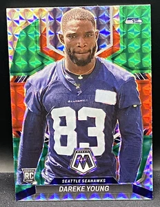 Dareke Young 2022 Panini Red Green Mosaic Choice Prizm Rookie RC Seahawks #349 - Picture 1 of 2