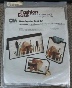 CM Columbia Minerva Fashion Ease Card Holder Checkbook Key Case Needlepoint Kit - Picture 1 of 3