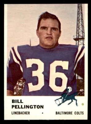 1961 Fleer Football #36 Bill Pellington EX/MT *d2 - Image 1 of 2