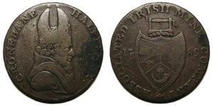 Ireland Wicklow Cronebane Associated Irish Mine Co. Halfpenny Token 1789, D&H 8 - Picture 1 of 1