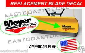 Meyer DIAMOND Snow Plow Edge Decal +American Flag Decal Replacement Set NEW MDB1 - Picture 1 of 4