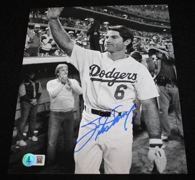 Steve Garvey signed 8 x 10, Los Angeles Dodgers, Padres, Beckett BAS - Image 1 of 3