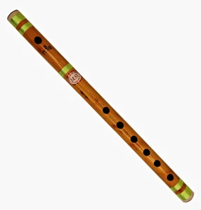 Handmade Bamboo Bansuri Flute Indian Woodwind Musical Instrument, B Scale 14" - Picture 1 of 11