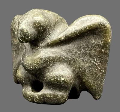 Colgante de jade de la dinastía Qing águila fénix grabada siglo XVIII China Foto 1 de 4