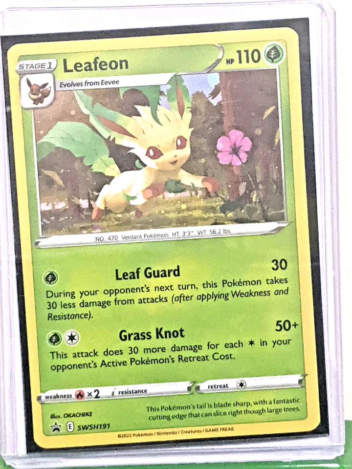 Leafeon SWSH191 SWSH: Sword & Shield Promo Cards Holo *Black Star Promo* NM - Image 1 of 2