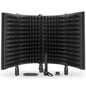 Studio Recording Microphone Isolation Shield, Pop Filter.High Density Absorbe... - Picture 1 of 8