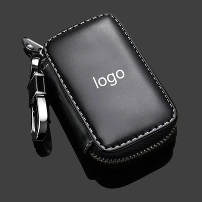 New Leather Car Key Case Bag Remote Key Fob Cover For Peugeot Car Accessories - Image 1 of 4