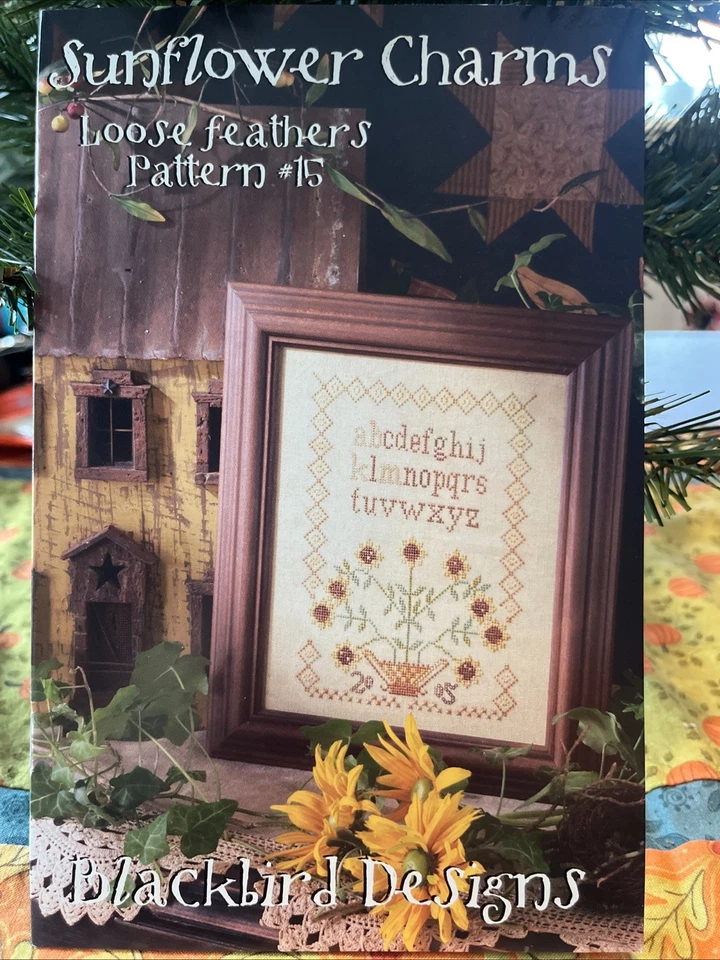 Sunflower Charms Loose feathers Pattern #15 by Blackbird Designs - Image 1 of 4