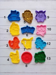 Pokemon Cookie Cutters and insert  8cm approx - Picture 1 of 1