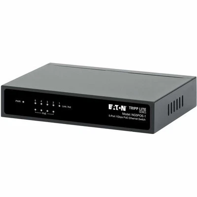 Eaton Tripp Lite Series 5-Port 10/100/1000 Mbps PoE-Powered Desktop Gigabit Ethe - Image 1 of 4