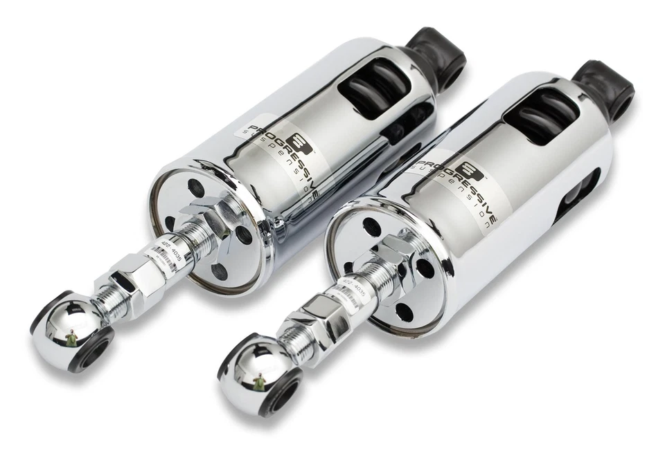 Progressive 422 HD Series Adjustable Chrome Shocks Harley Softail Models