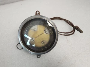 1937 PLYMOUTH CAR DASH GAUGE CLUSTER MOPAR UNCUT HEAT TEMP GAUGE - Picture 1 of 19