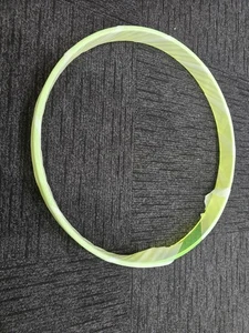 22'' ACRYLIC BASS DRUM HOOPS HOOP UV YELLOW GREEN - Foto 1 di 4