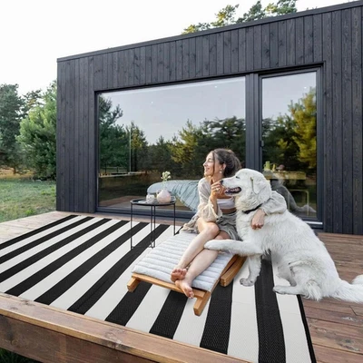 Outdoor Rug Waterproof 5 X 8 Ft, Reversible Plastic Straw Rug for Patio, Large O - Image 1 of 4