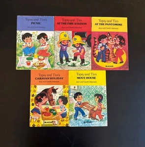 Topsy And Tim Vintage 5 Book Collection 1978-1979 Jean & Gareth Adamson Blackie - Picture 1 of 17