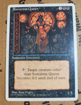 MTG - Sorceress Queen (MP) 4th Edition Vintage 1995 Magic the Gathering - Image 1 of 2