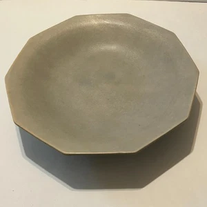 Vtg Roseville Pottery Tuscany Gray Art Deco Octagonal Centerpiece Bowl Platter - Picture 1 of 6