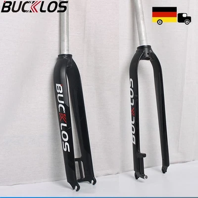 DE Mountain Bike forcella rigida 26/27,5/29 pollici bici forcelle disco 1-1/8" disco QR - Immagine 1 di 4