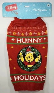 Suéter Disney WINNIE THE POOH Holiday Dog | Talla M | Navidad Rojo Verde - Imagen 1 de 5