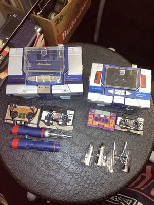 Pair Of Vintage Transformers G1 Takara Soundwave Cassette Player Loose & Bootleg - Image 1 of 4