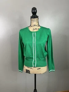 Cárdigan verde para mujer Belle Pogue twee mediano lindo peculiar retro artístico  - Imagen 1 de 7
