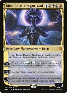 Nicol Bolas, Dragon-God 1x FOIL WAR MTG War of the Spark Mythic MINT blue black - Picture 1 of 1