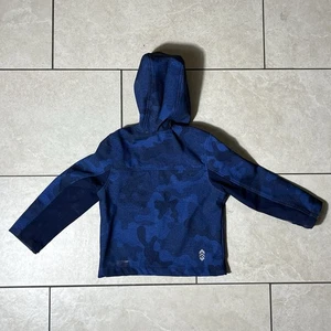 Free Country Kids' Blue Camo Softshell Jacket Size 4 Orange Fleece Lined - Picture 1 of 10