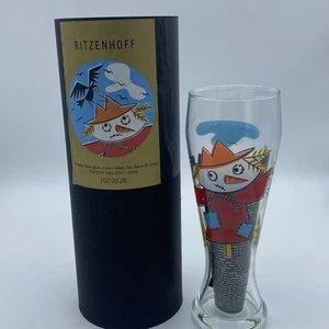 NEU Ritzenhoff Philip Argent Design Bierglas & Untersetzer 2000 - Bild 1 von 5