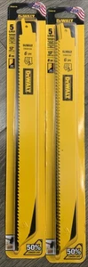 Paquete de 5 hojas de sierra recíprocas DeWalt DWAR106 12 pulgadas 6 TPI (lote de 2) - Imagen 1 de 3