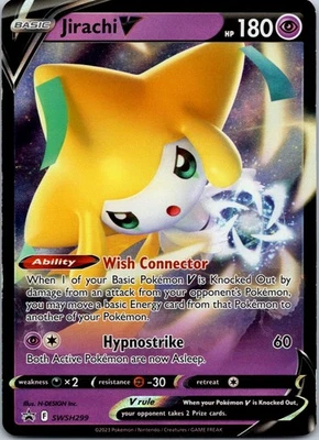 Black Star Promo Jirachi V - 299 SWSH299 Promo SWSH: Sword & Shield Promo Cards - Image 1 of 2